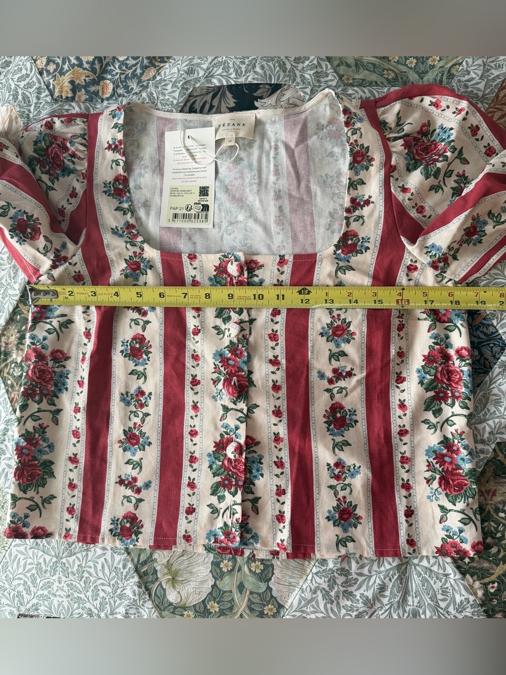 NWT Sézane Laurie Blouse Margaret Print - Size 8/40 - Picture 10 of 14